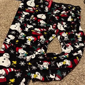 Peanuts velour-like holiday sleep/lounge pants featuring Snoopy & Woodstock (2X)